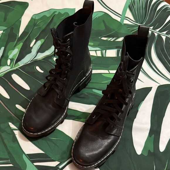 Rag & Bone Black Lace-Up Boots main image 7
